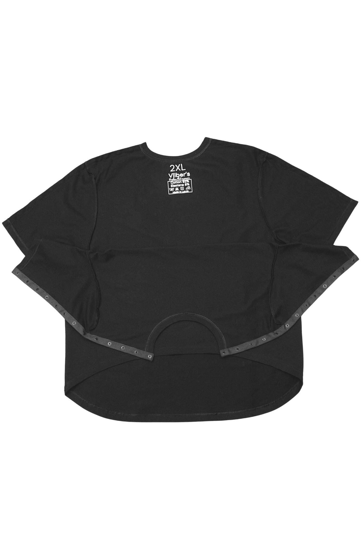 Men's wheelchair adaptive T-shirt with openable shoulders | Assisted dressing