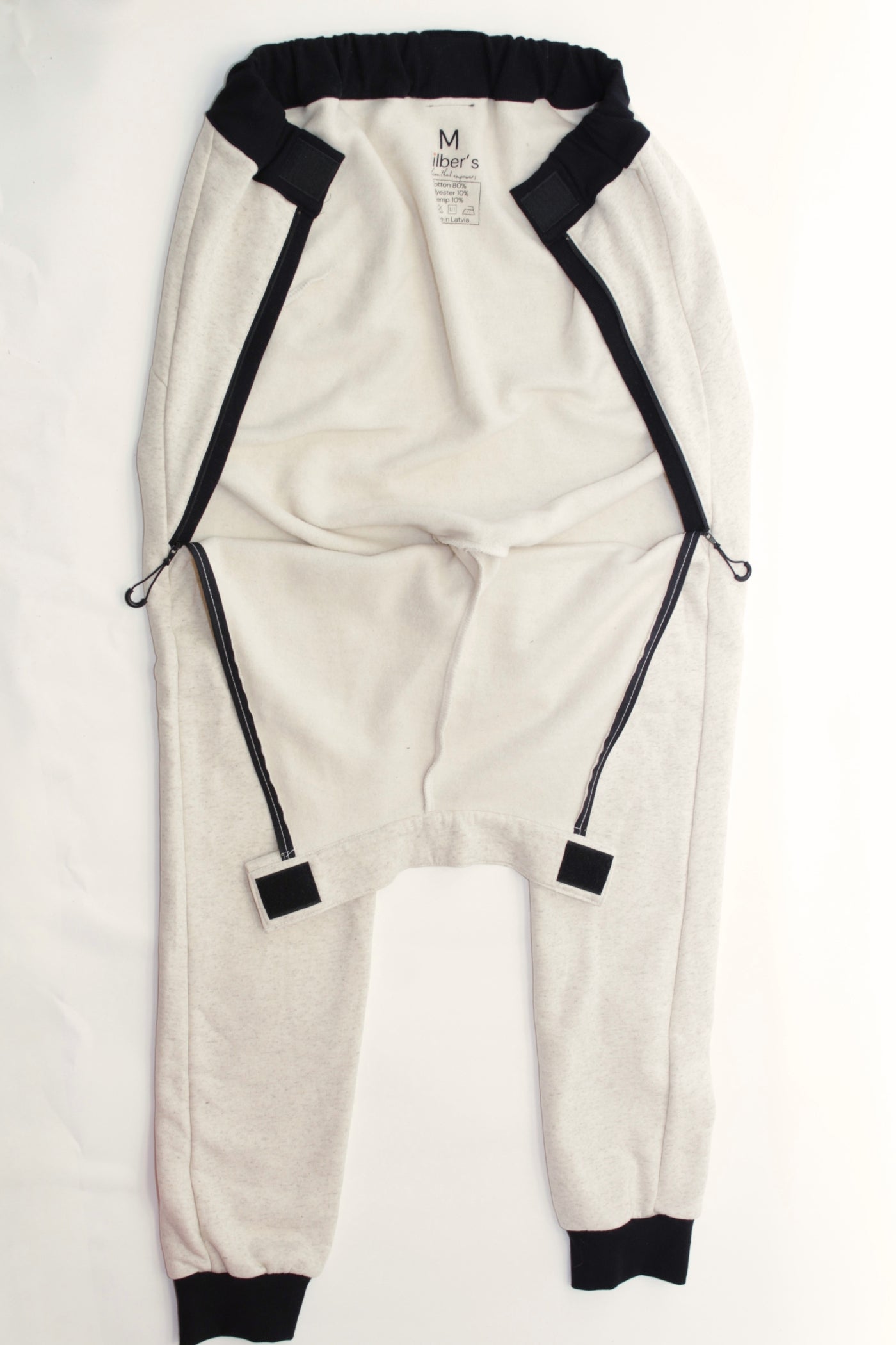 Men's wheelchair adaptive premium sweatpants with drop down front