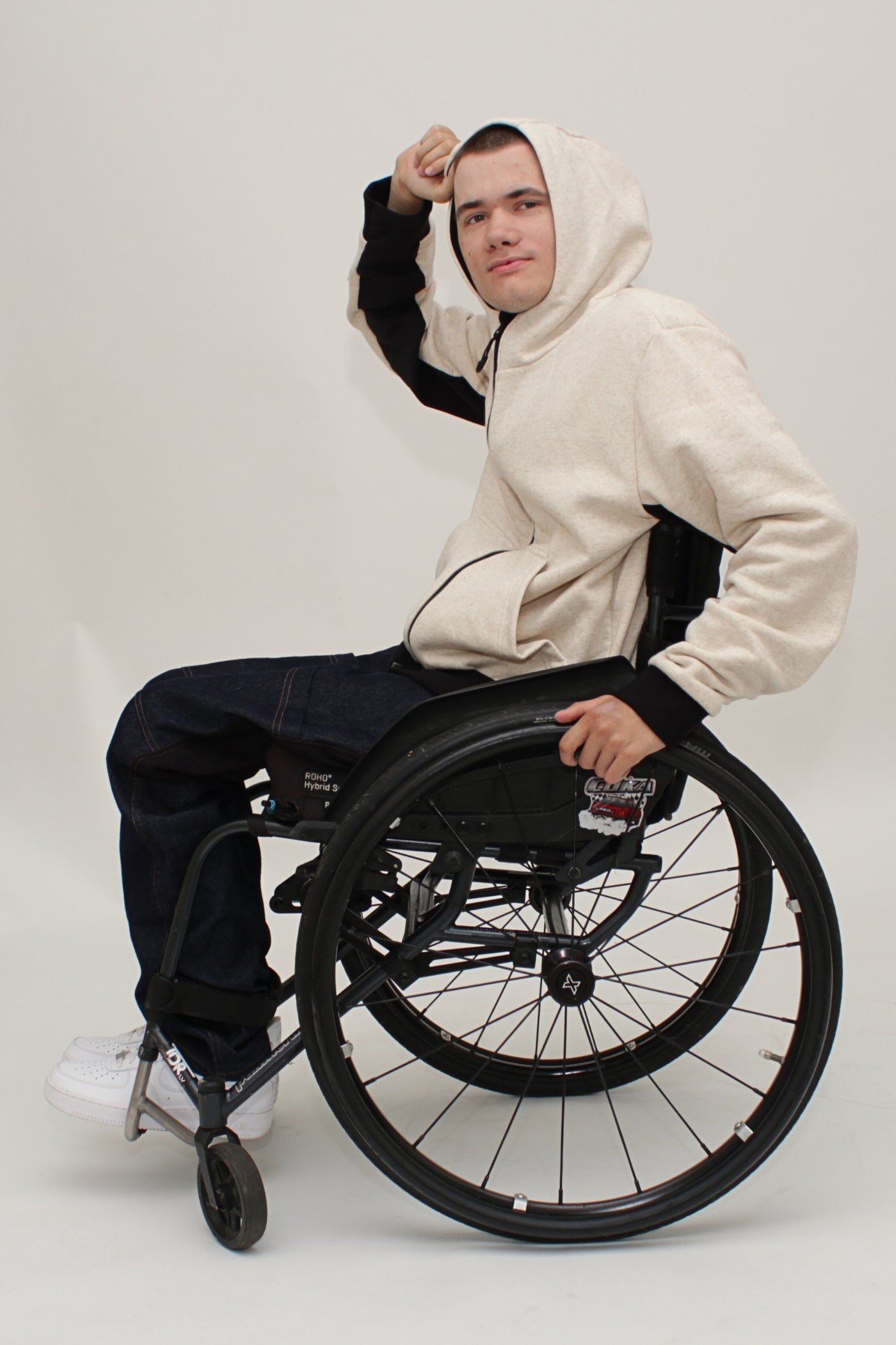 Men's wheelchair adaptive hoodie