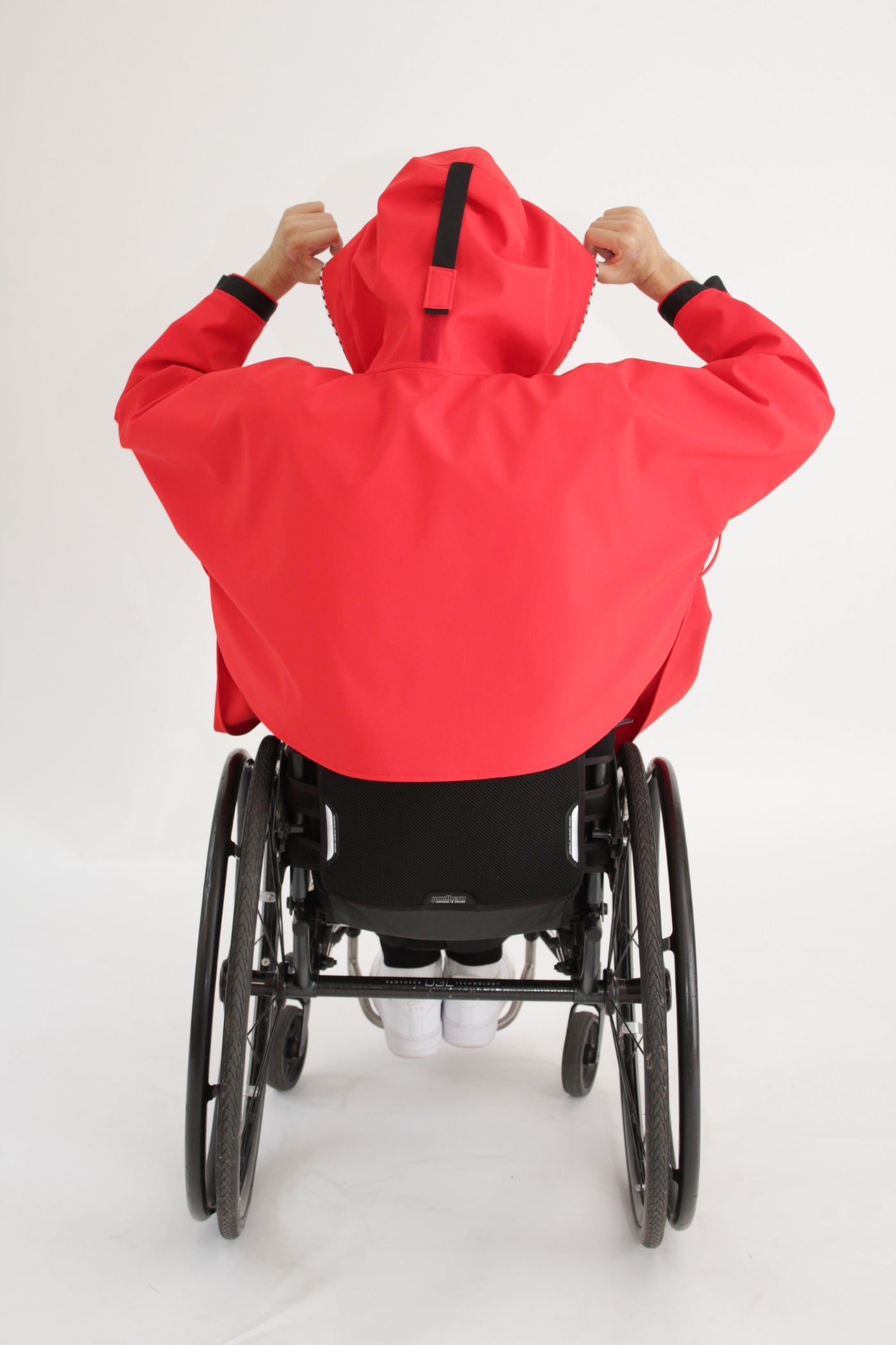 Wheelchair adaptive breathable raincoat
