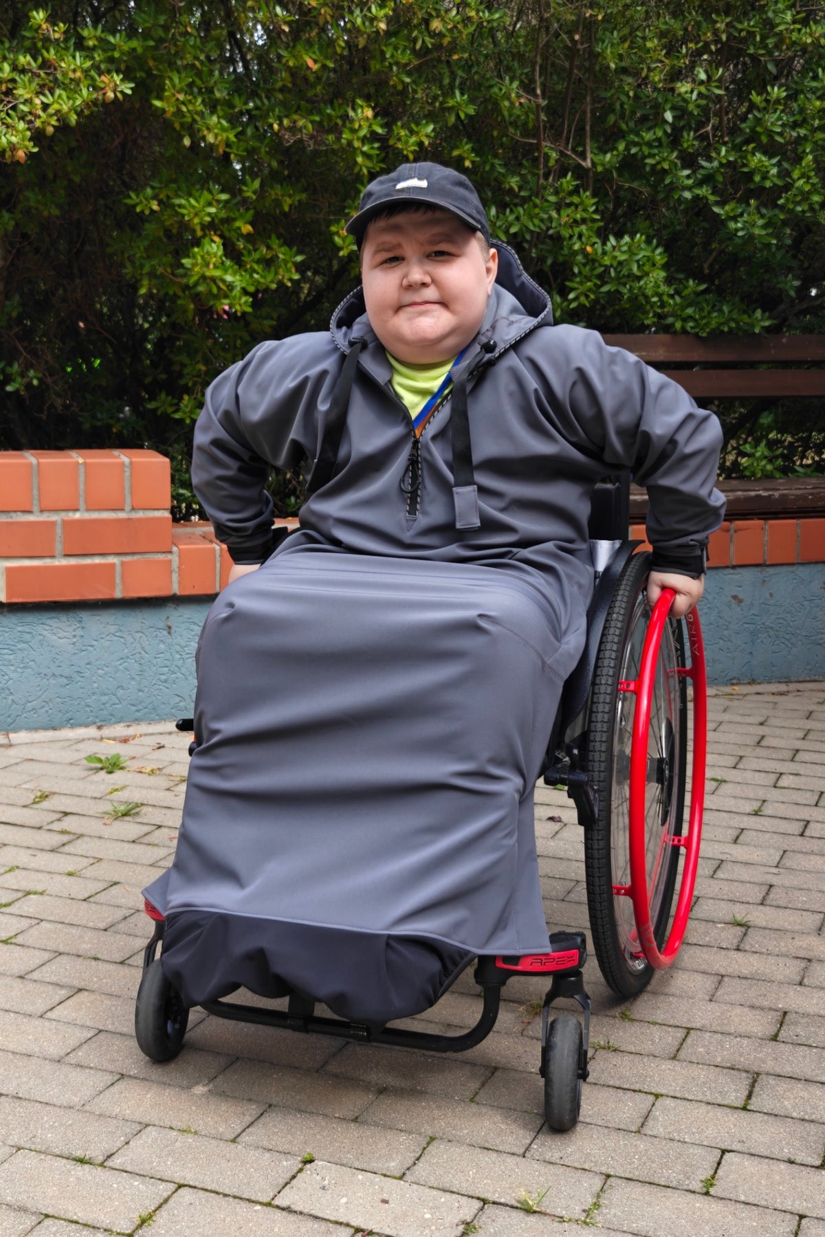 Breathable Wheelchair Raincoat for Kids, Full Leg Coverage