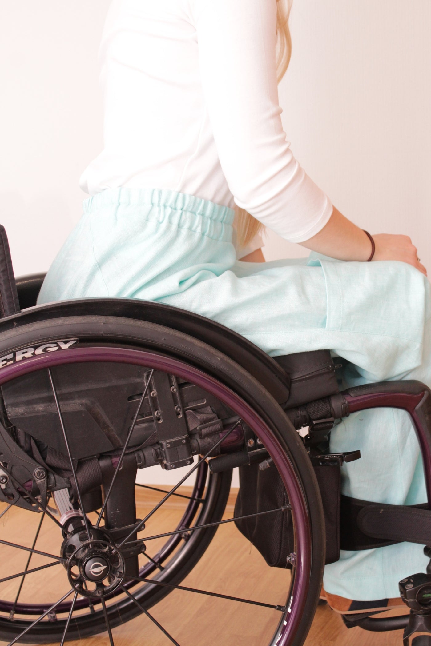 Women's wheelchair summer trousers: 100% Cotton