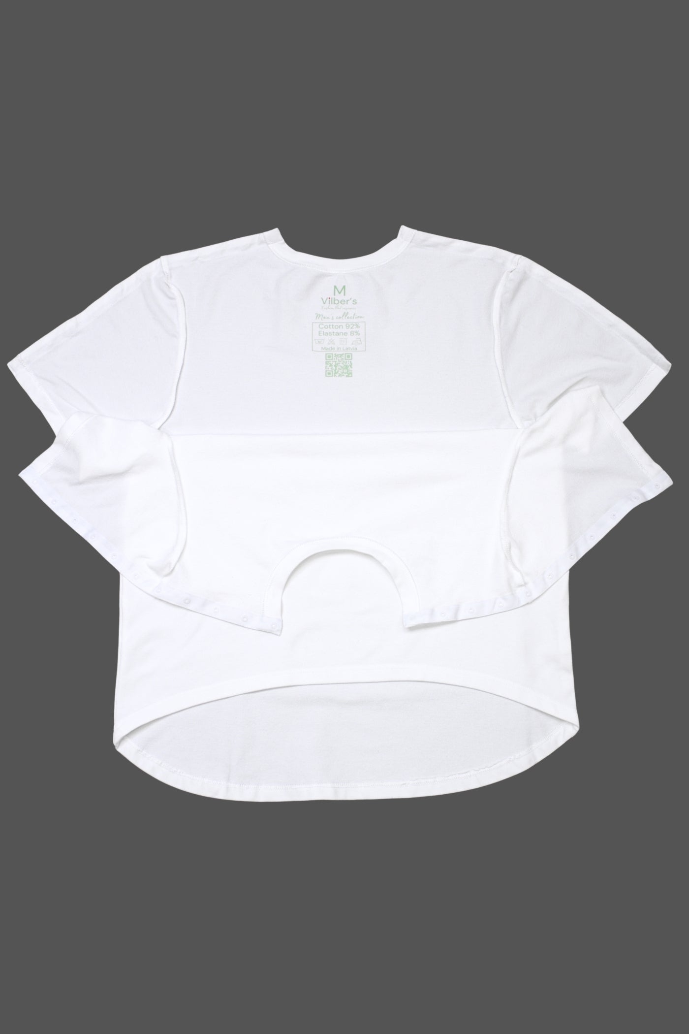 Men's wheelchair adaptive T-shirt with openable shoulders | Assisted dressing