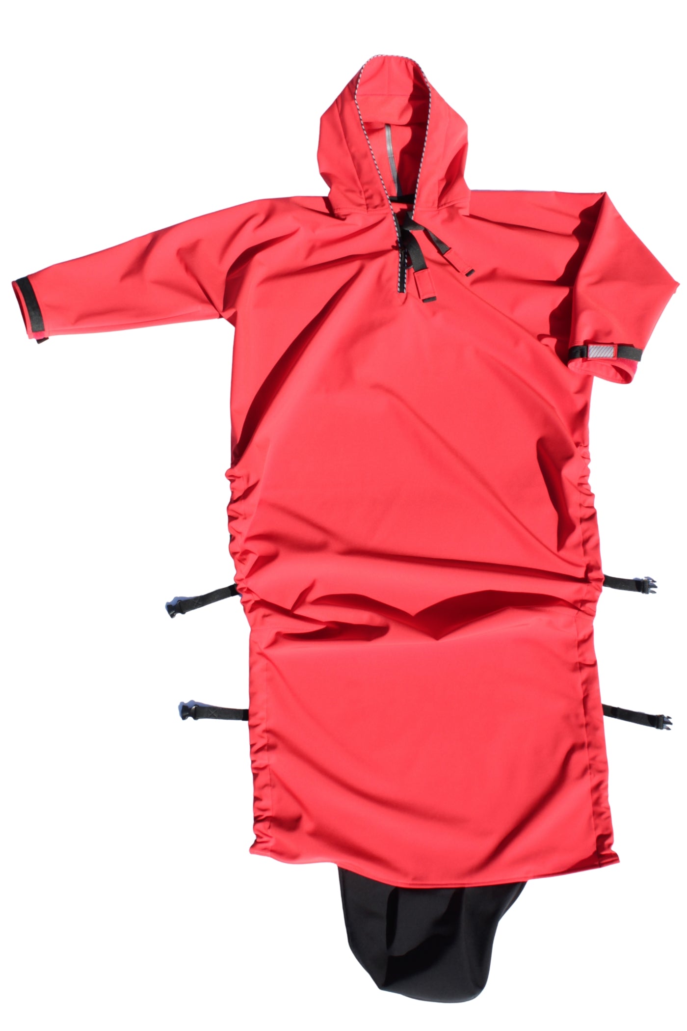 Wheelchair adaptive breathable prolonged raincoat