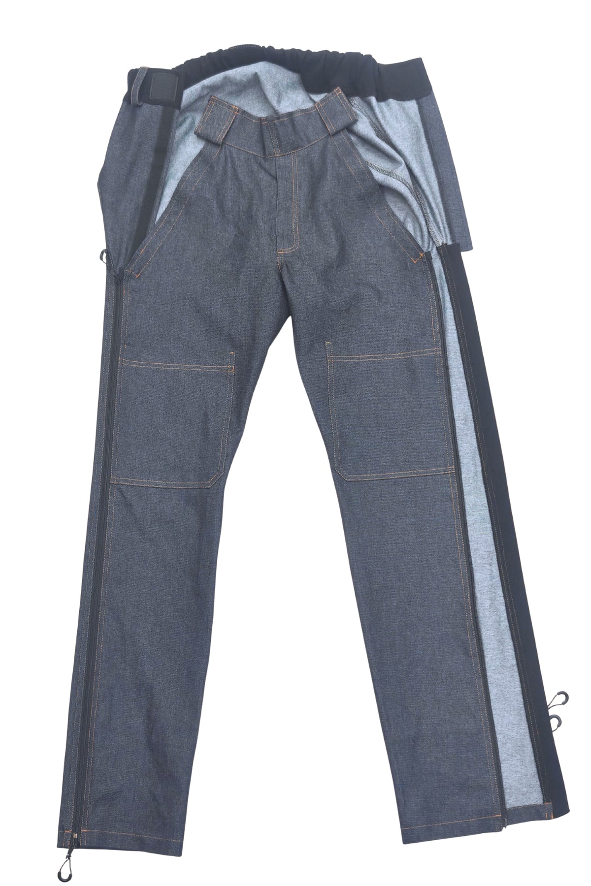 Men's Wheelchair Adaptive Jeans for Assisted Dressing | 100% Cotton Denim