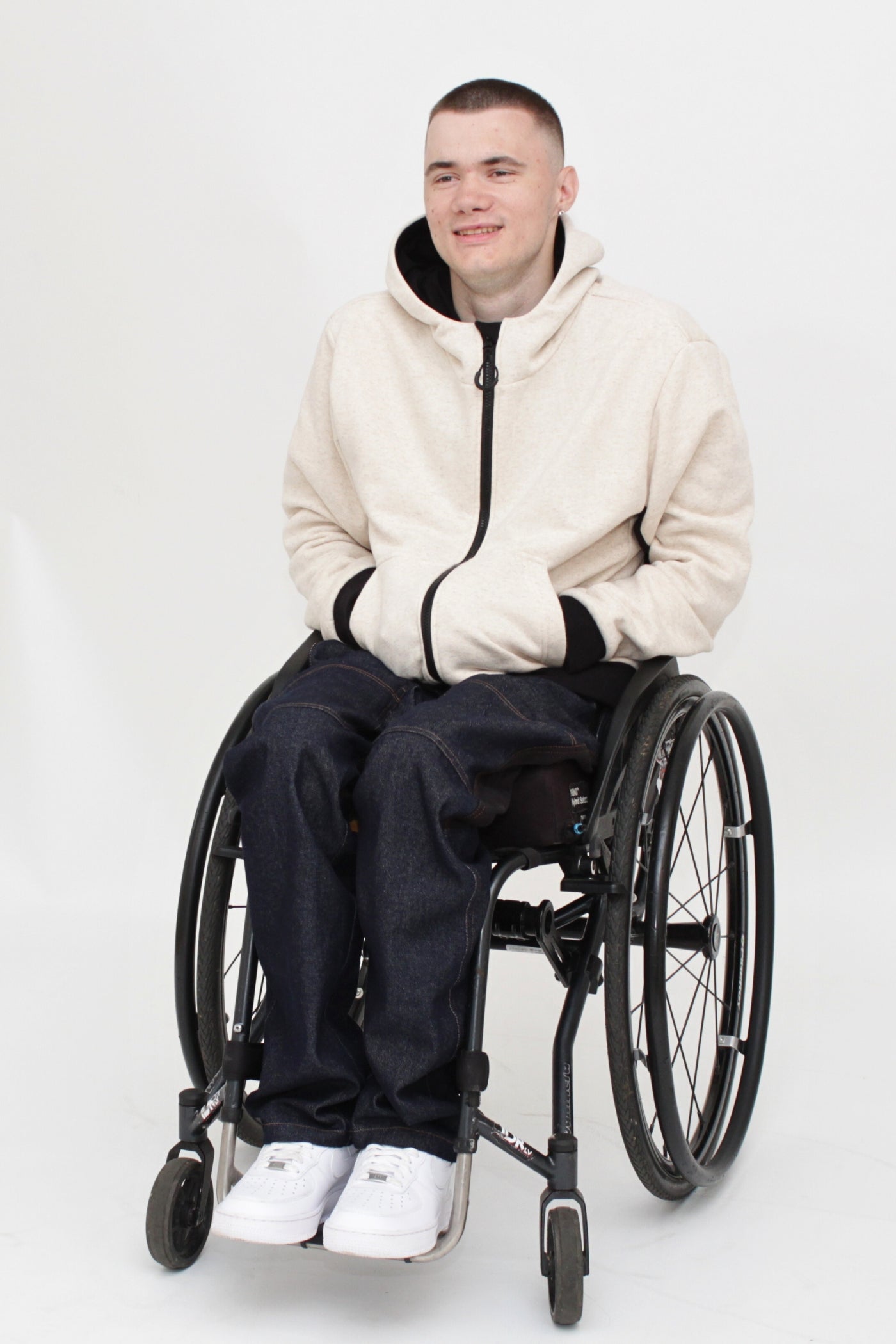 Men's wheelchair adaptive hoodie