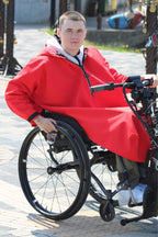 Wheelchair adaptive breathable raincoat