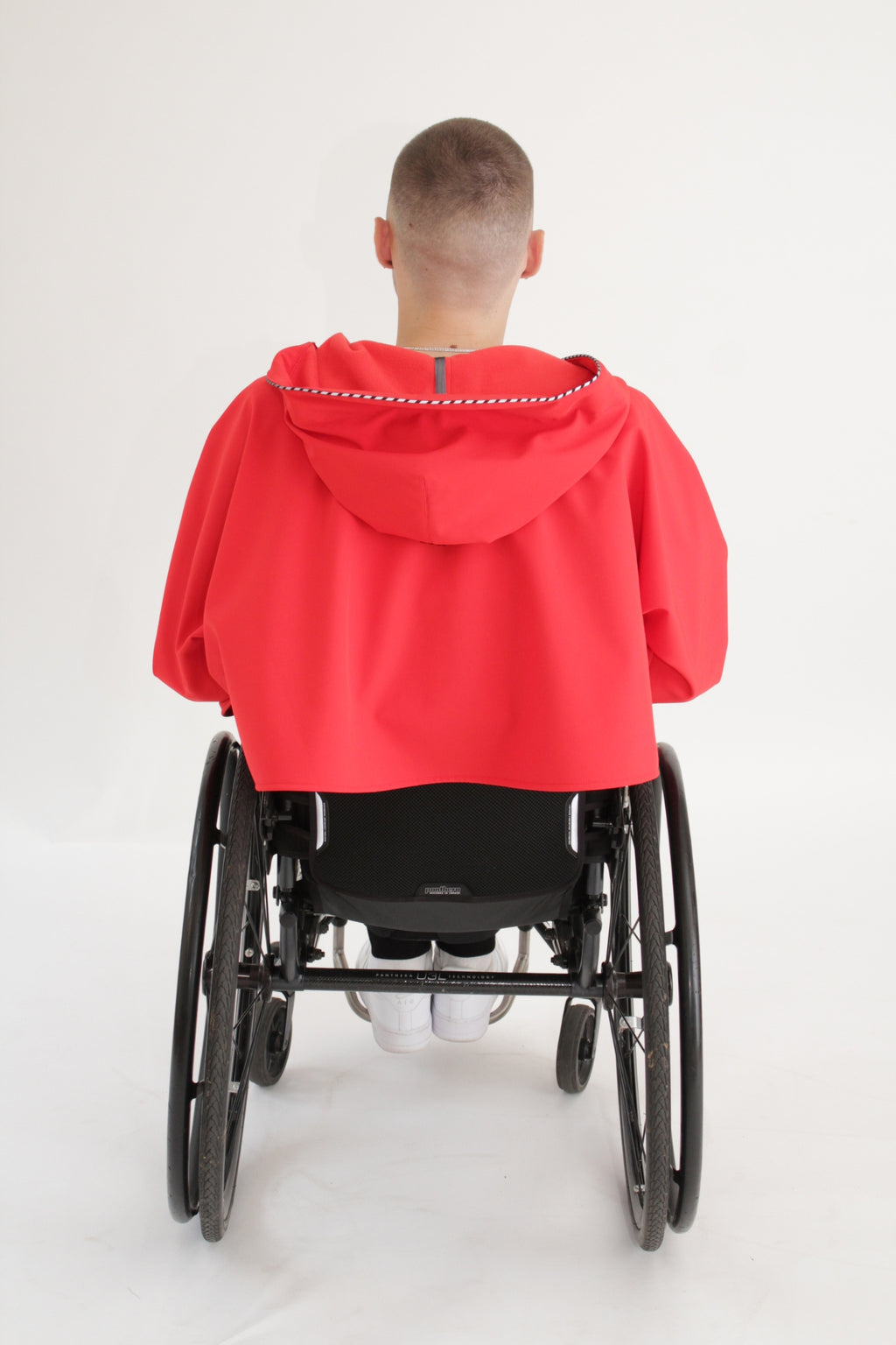 Wheelchair adaptive breathable raincoat