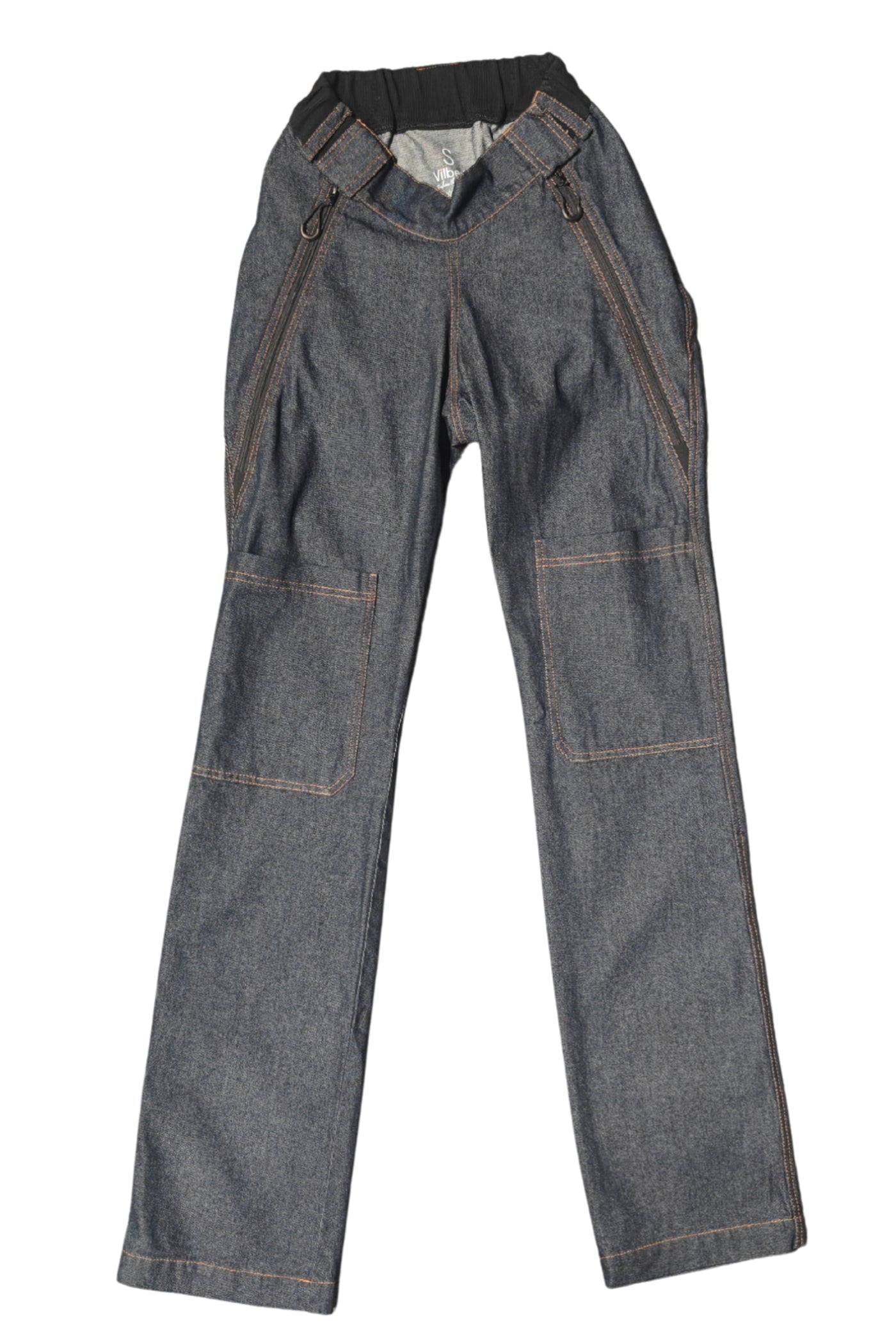 Wheelchair adaptive women’s jeans: Seated-pattern 100% cotton denim