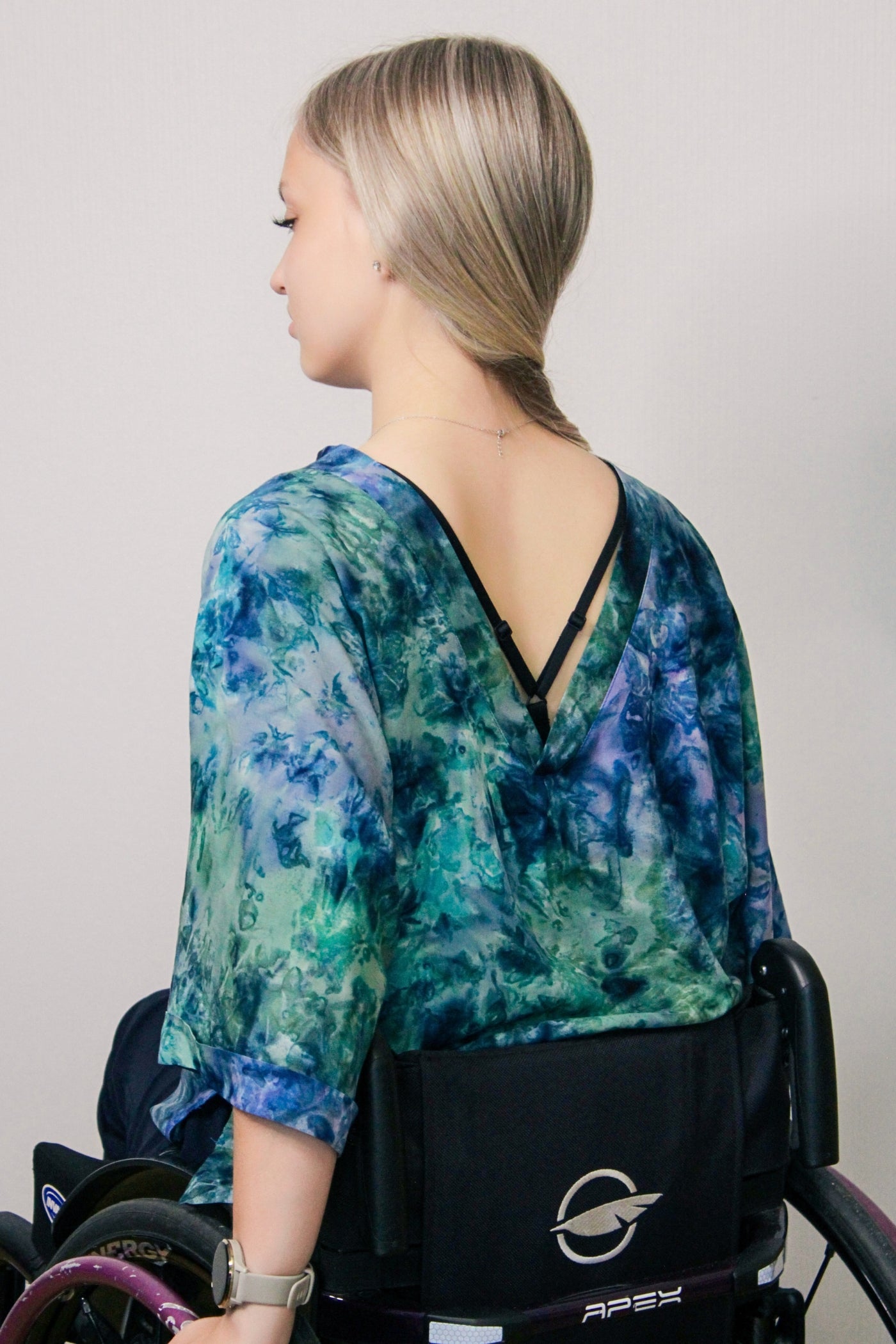 Adaptive Kimono Sleeve Blouse - Ocean Breeze Batik