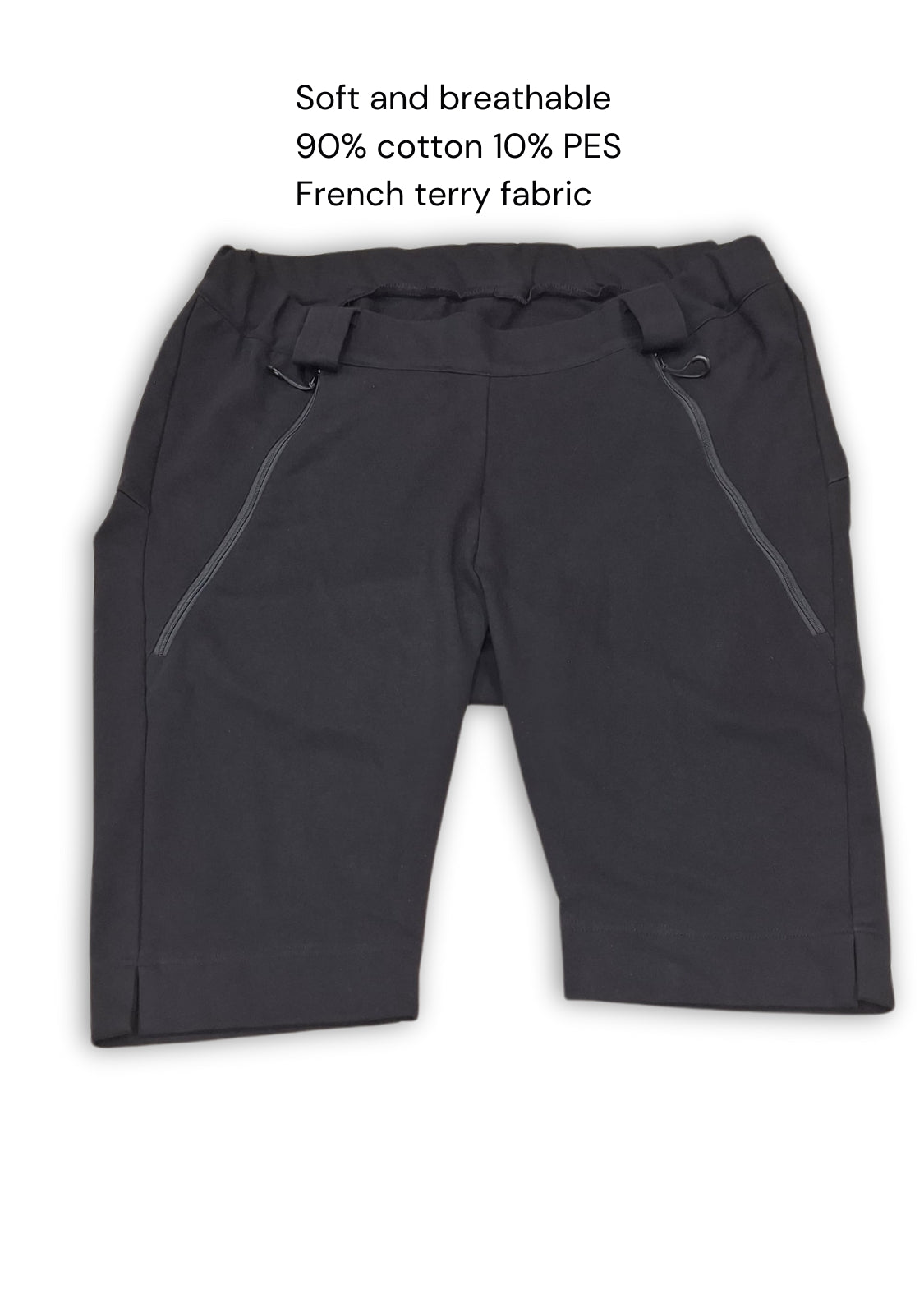 Men's wheelchair adaptive jersey shorts with drop down front