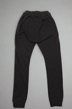 Black adaptive jersey pants for women back view