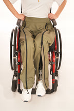 Men's wheelchair adaptive trousers for assisted dressing