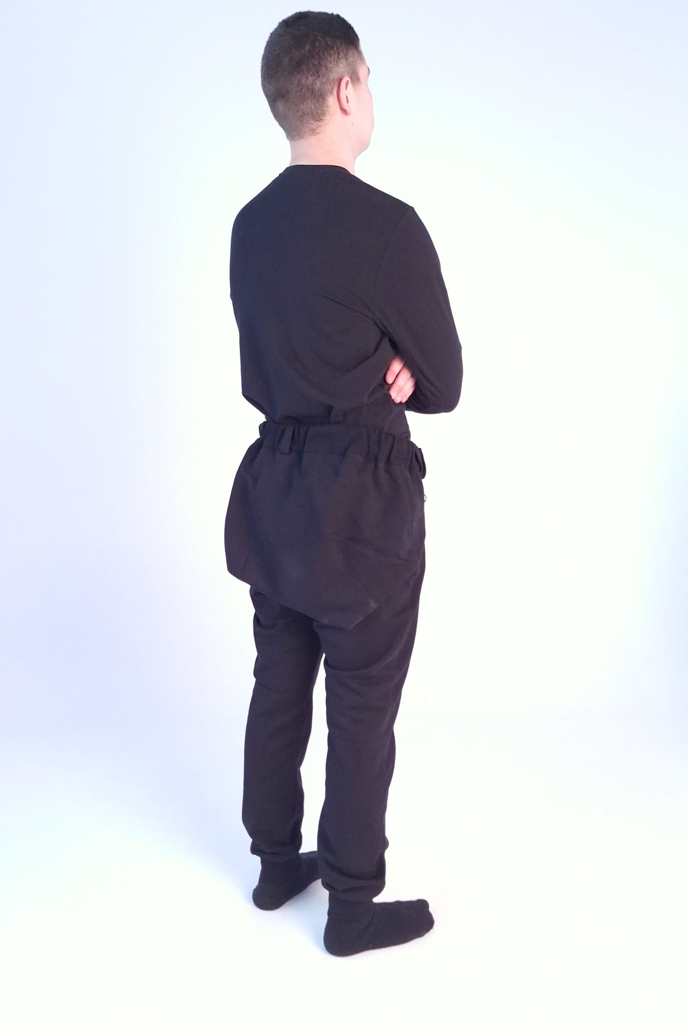 Men's wheelchair adaptive premium sweatpants with drop down front