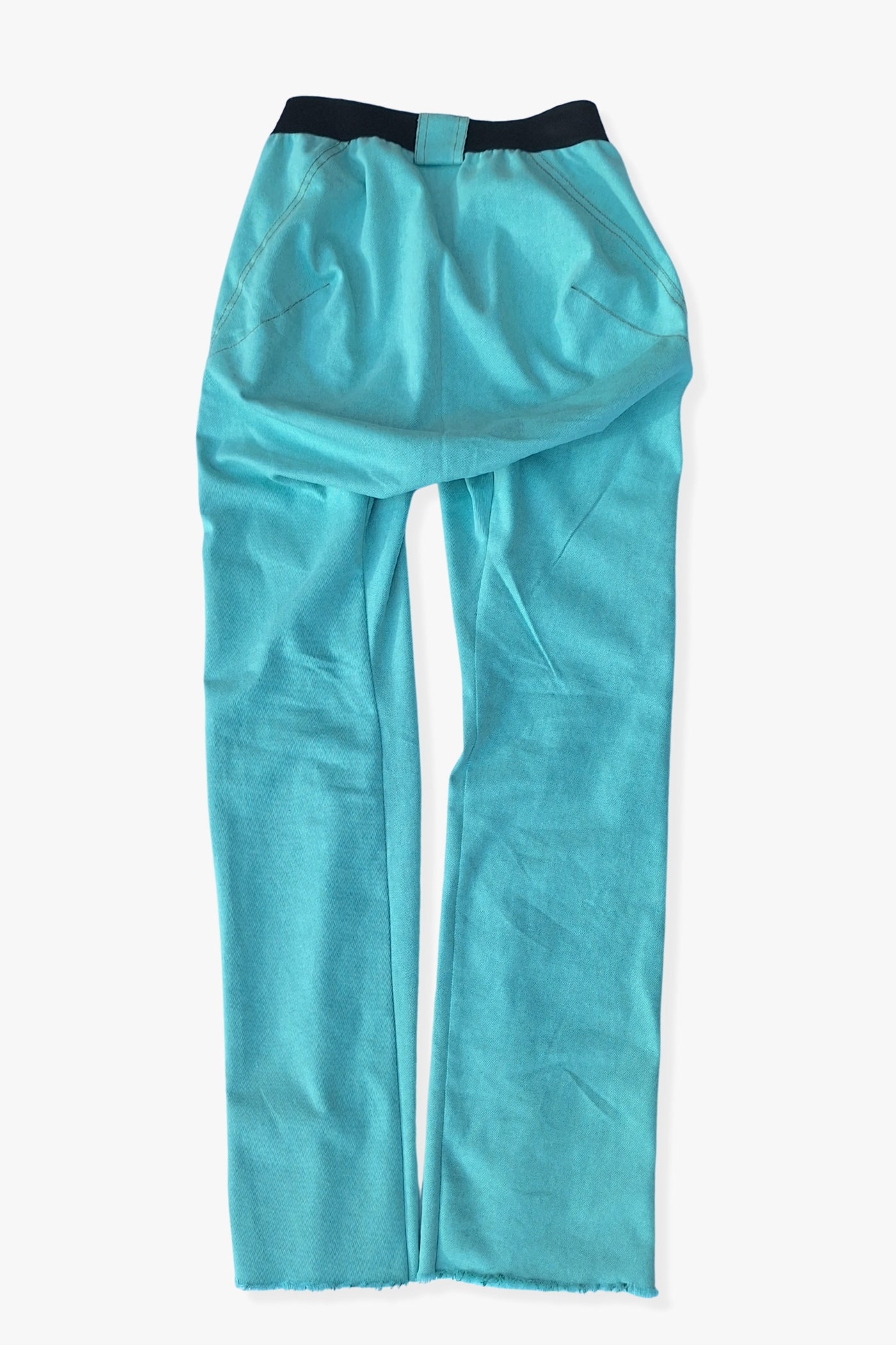 Women's wheelchair adaptive jeans with elastic waist, mint