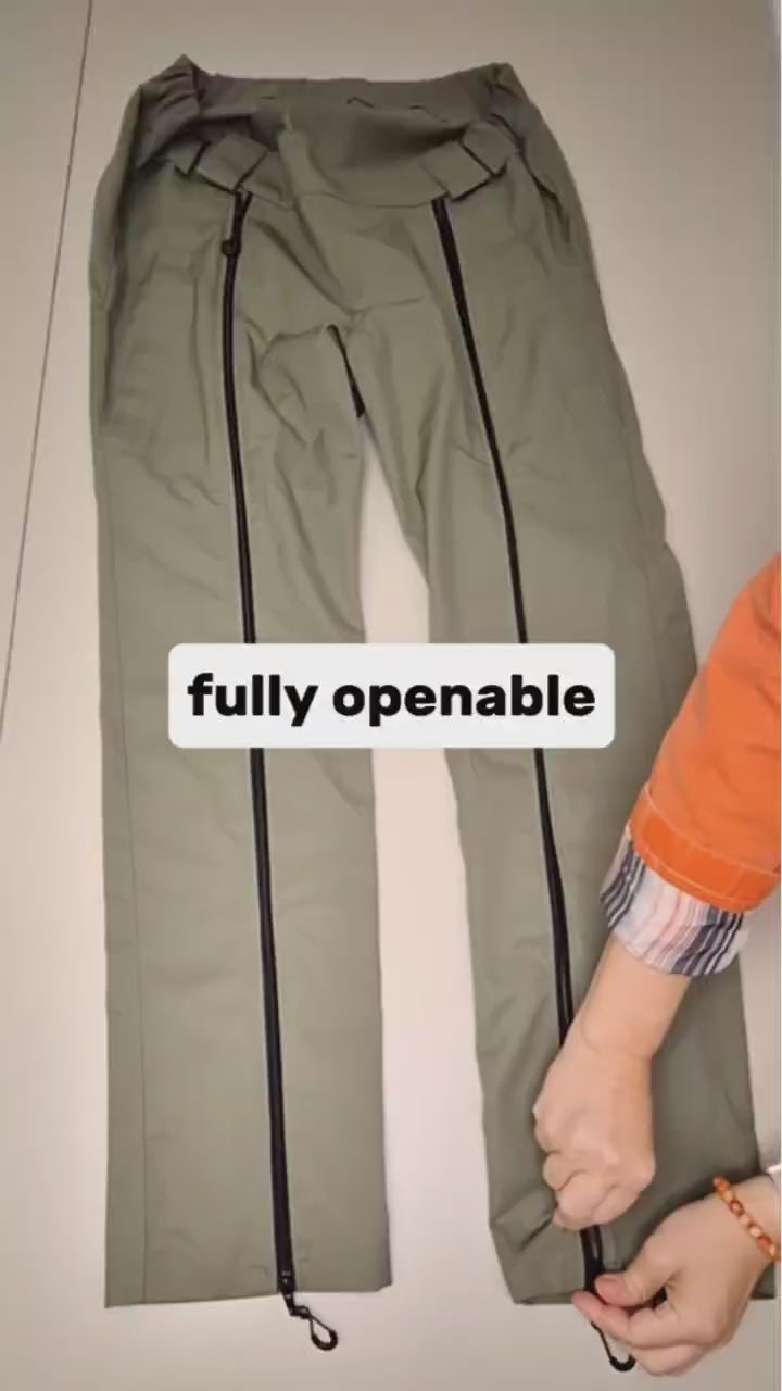 Men's wheelchair adaptive trousers for assisted dressing