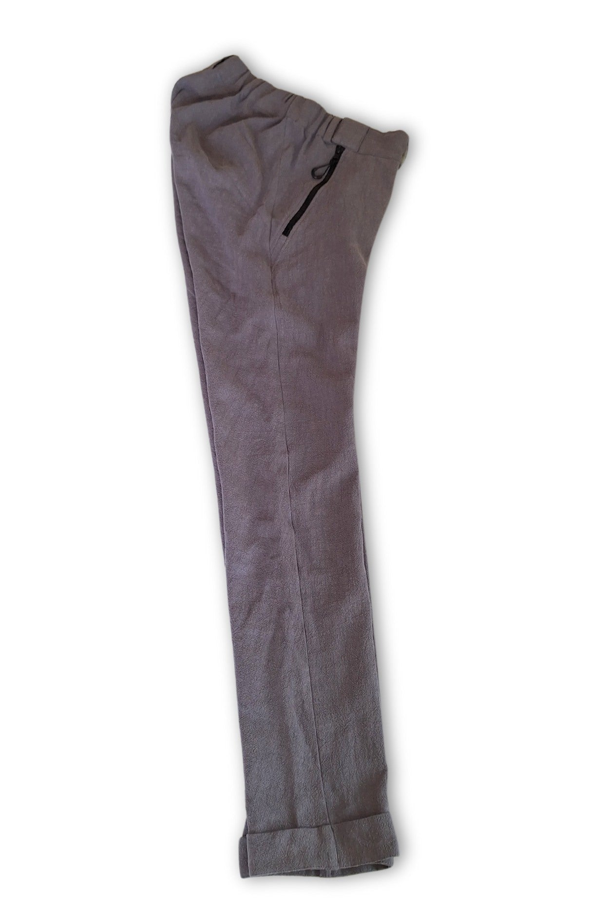 Men's wheelchair adaptive summer pants with drop down front from skin friendly ramie fabric