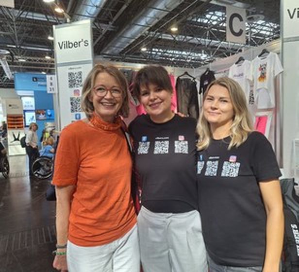 The team at a trade fair